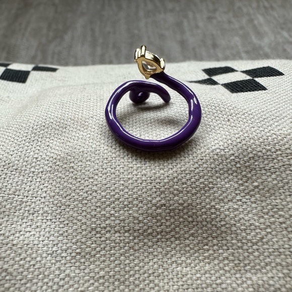 💜 Royal Purple Baby Vine Enamel Ring ✨ - Picture 3 of 14